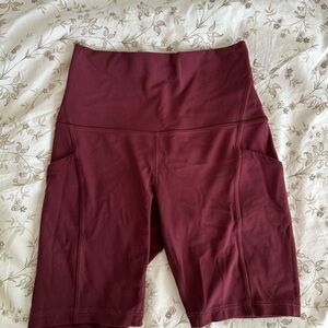 Lululemon Align High-Rise Short with Pockets 8” - Red Merlot (maroon)